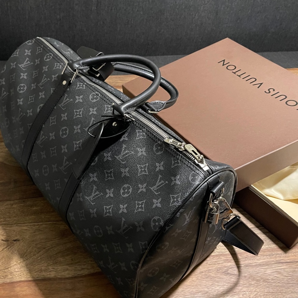 KEEPALL 45 MONOGRAM ECLIPSE  M40569